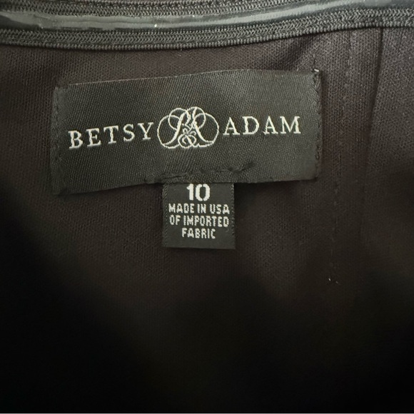 Betsy & Adam Formal Black Strapless Wide Leg Jumpsuit Size 10 - Picture 7 of 8